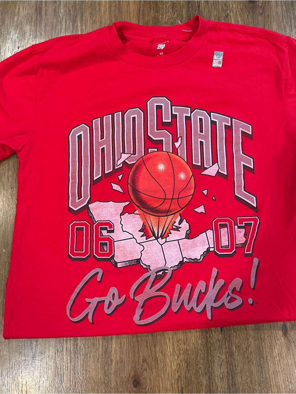 Hollister Red Ohio State Basketball Graphic Tee